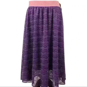 Lularoe Lola skirt L 12-14 elastic waist high/lo